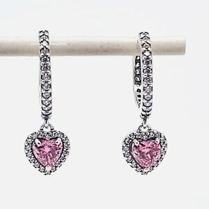 Pandora Sparkling Halo Heart Earrings